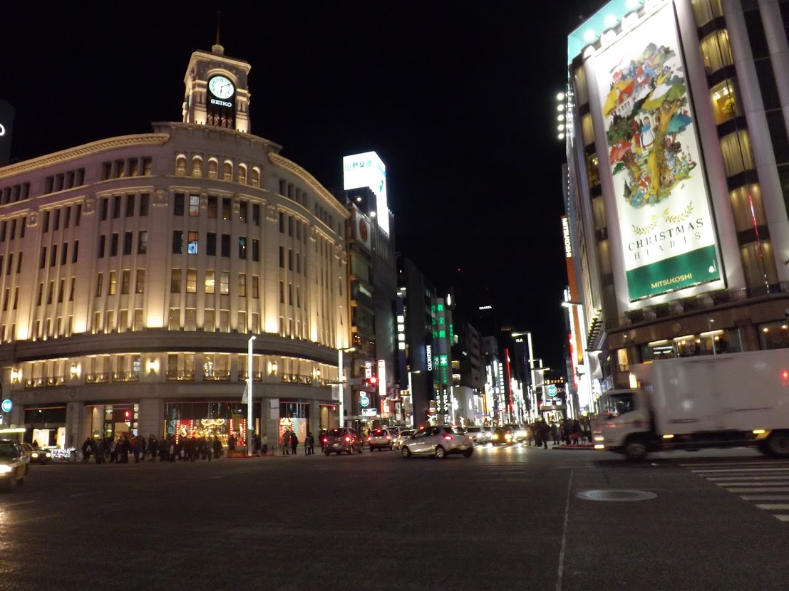 foto del quartiere di Ginza, a Tokyo, in Giappone
